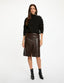 Faux leather fitted skirt
