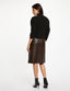 Faux leather fitted skirt