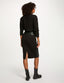 Women's black faux leather bodycon skirt