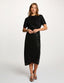 Women's Black Fitted Wrap Skirt