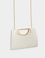 White crocodile-effect clutch for women
