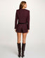 Women's high-waisted tweed shorts